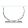Danville U-shaped Glass Top Entryway Console Table Chrome