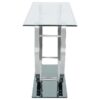 Danville U-shaped Glass Top Entryway Console Table Chrome