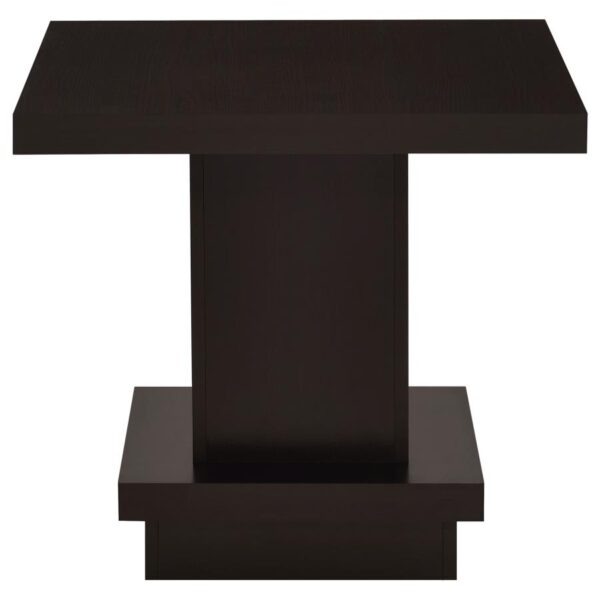 Reston Square Engineered Wood Side End Table Cappuccino