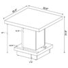 Reston 2-piece Square Coffee and End Table Set Cappuccino