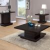 Reston Square Engineered Wood Coffee Table with Casters Cappuccino