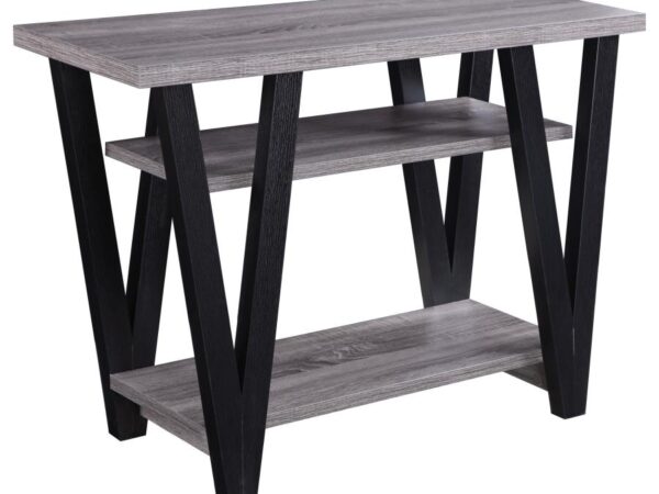 Stevens 2-shelf Engineered Wood Entryway Console Table Grey