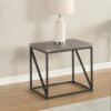 Birdie Square Engineered Wood End Table Sonoma Grey