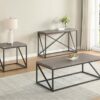 Birdie Square Engineered Wood End Table Sonoma Grey