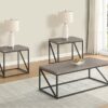 Birdie 3-piece Coffee and End Table Set Sonoma Grey