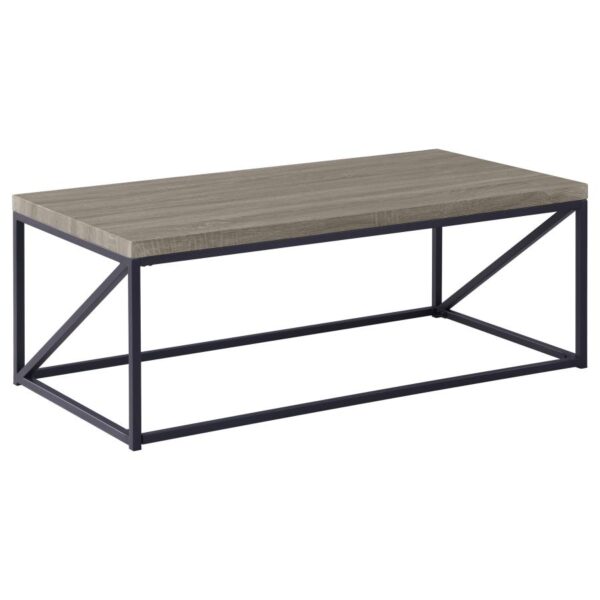 Birdie Rectangular Engineered Wood Coffee Table Sonoma Grey