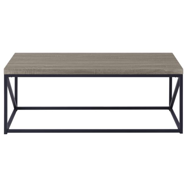 Birdie Rectangular Engineered Wood Coffee Table Sonoma Grey