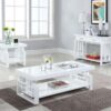 Schmitt Rectangular Side End Table White High Gloss