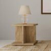 Cortona Square Engineered Wood End Side Table Mango