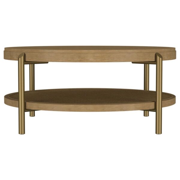 Arini 2-piece Round Coffee and End Table Set Sand Wash