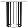 Haven 2-piece Round Marble Coffee and End Table Set Black