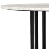 Haven Round Genuine White Marble Top Coffee Table Black