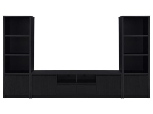 Winfield 3-piece Entertainment Center 78-inch TV Stand Black