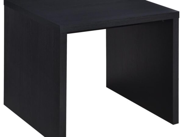 Knapp Engineered Wood Square Side End Table Black