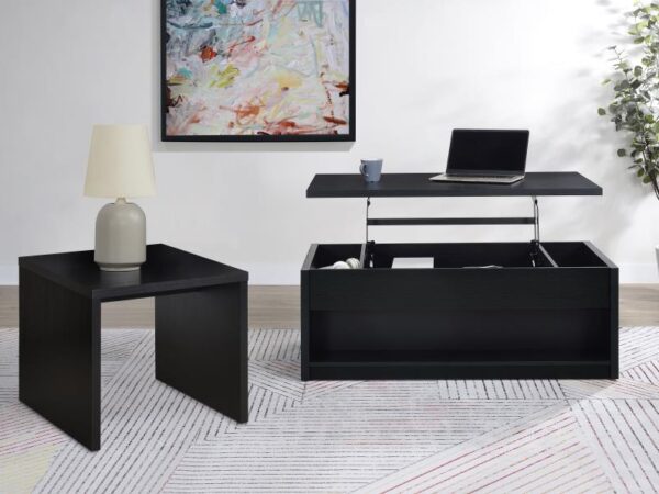 Knapp 2-piece Lift Top Coffee Table Set Black