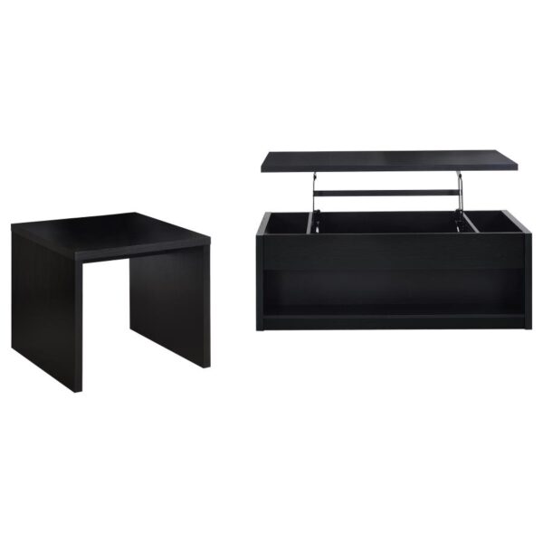 Knapp 2-piece Lift Top Coffee Table Set Black