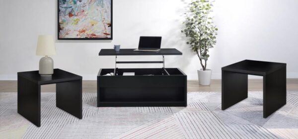 Knapp 3-piece Lift Top Coffee Table Set Black