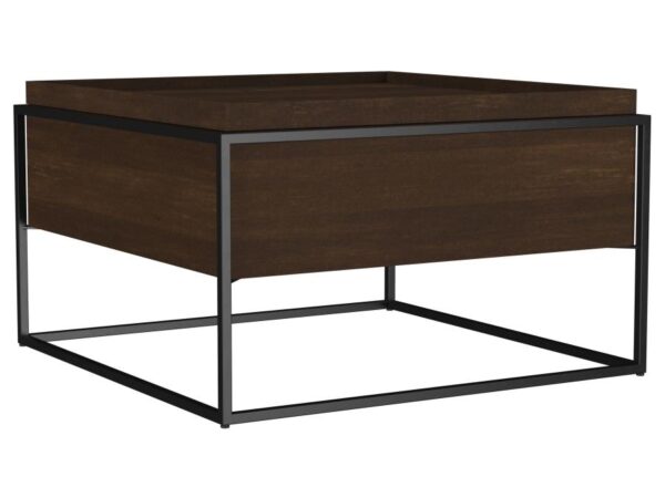 Fulton 30-inch Square Mango Wood Coffee Table Dark Brown
