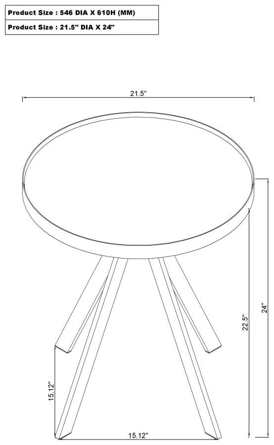 Briggs 3-piece Round Coffee and End Table Set White