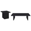 Max 2-piece Rectangular Coffee and End Table Set Black