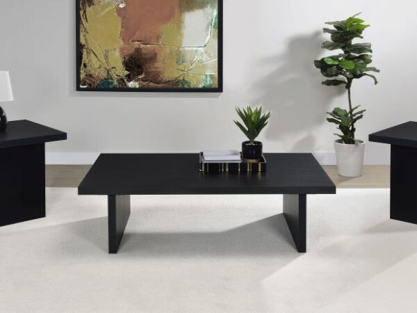Max 3-piece Rectangular Coffee and End Table Set Black