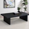 Max Rectangular Engineered Laminate Coffee Table Black