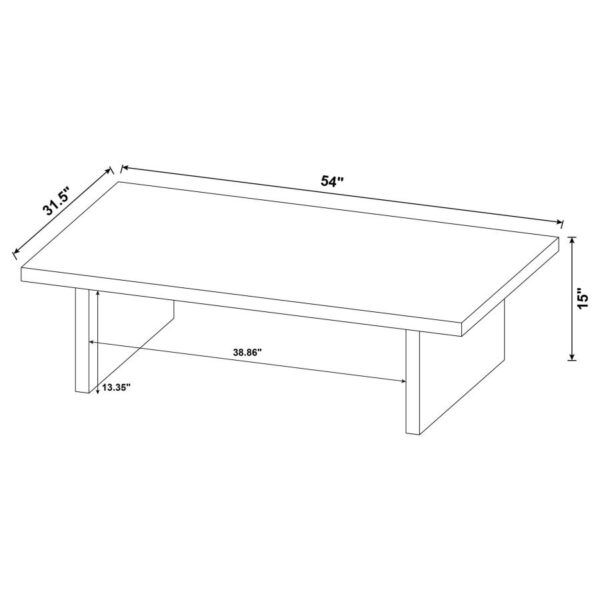 Max Rectangular Engineered Laminate Coffee Table Black