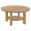 Ottowa 2-piece Round Wood Coffee Table Set Washed Oak