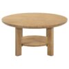 Ottowa 2-piece Round Wood Coffee Table Set Washed Oak