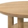 Ottowa 2-piece Round Wood Coffee Table Set Washed Oak
