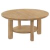 Ottowa 36-inch Round Wood Cocktail Coffee Table Washed Oak