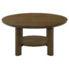 Ottowa 3-piece Round Wood Coffee Table Set Brown