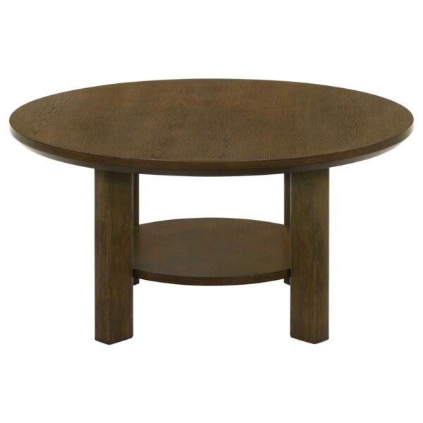 Ottowa 35-inch Round Wood Cocktail Coffee Table Brown