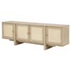 Kailani 79-inch 4-door Cane TV Stand Media Console Beige Oak