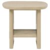 Kailani Coastal Square End Side Table with Shelf Beige Oak
