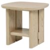 Kailani Coastal Square End Side Table with Shelf Beige Oak