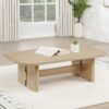 Kailani Coastal Rectangular Cocktail Coffee Table Beige Oak