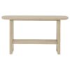 Kailani Coastal Sofa Console Table with Shelf Beige Oak