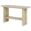 Kailani Coastal Sofa Console Table with Shelf Beige Oak