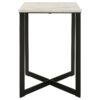 Tobin Square Marble Top End Table White and Black