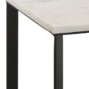 Tobin Square Marble Top End Table White and Black