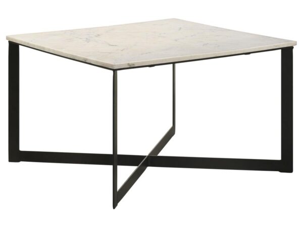 Tobin Square Marble Top Coffee Table White and Black