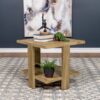 Dawn Square Engineered Wood End Table Mango Brown