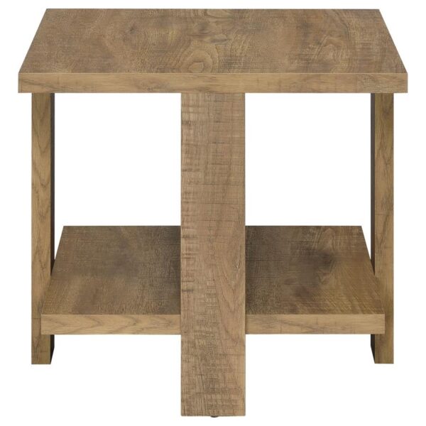 Dawn Square Engineered Wood End Table Mango Brown