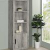Burke 3-shelf Engineered Wood Media Tower Grey Driftwood
