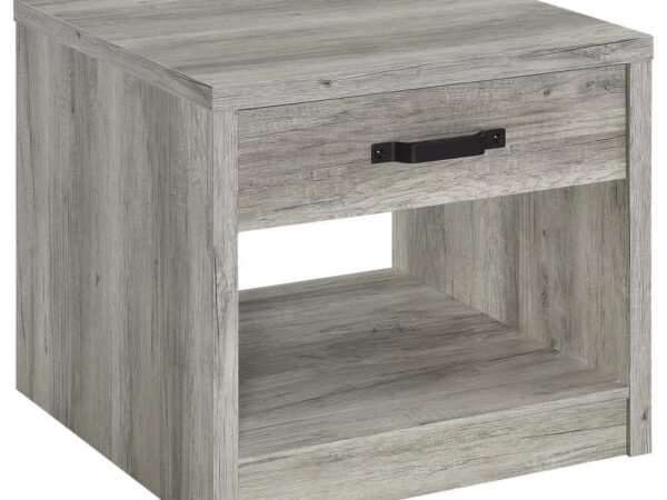 Felix 1-drawer Engineered Wood Side End Table Grey Driftwood