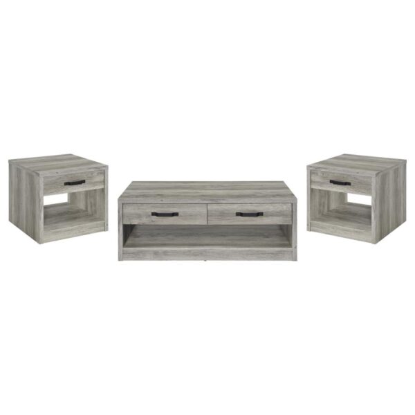 Felix 3-piece Coffee and End Table Set Grey Driftwood