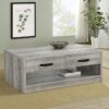 Felix 2-drawer Engineered Wood Coffee Table Grey Driftwood
