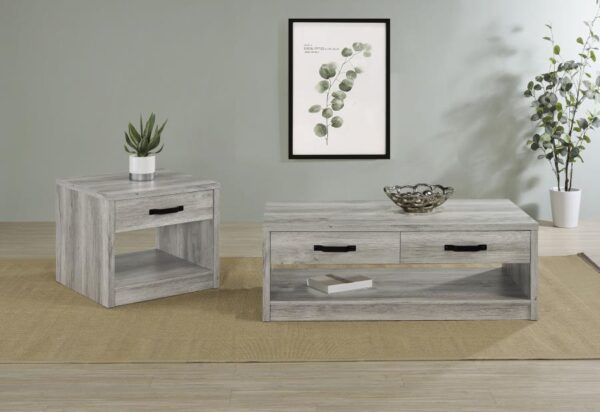 Felix 2-drawer Engineered Wood Coffee Table Grey Driftwood