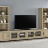 Sachin 3-shelf Engineered Wood Media Tower Distressed Pine